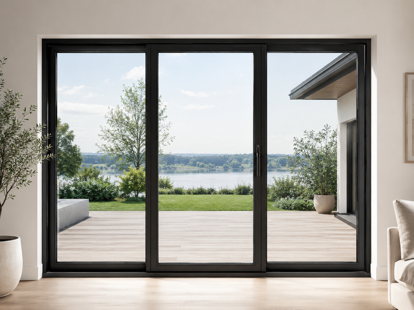 3-Panel Sliding Door