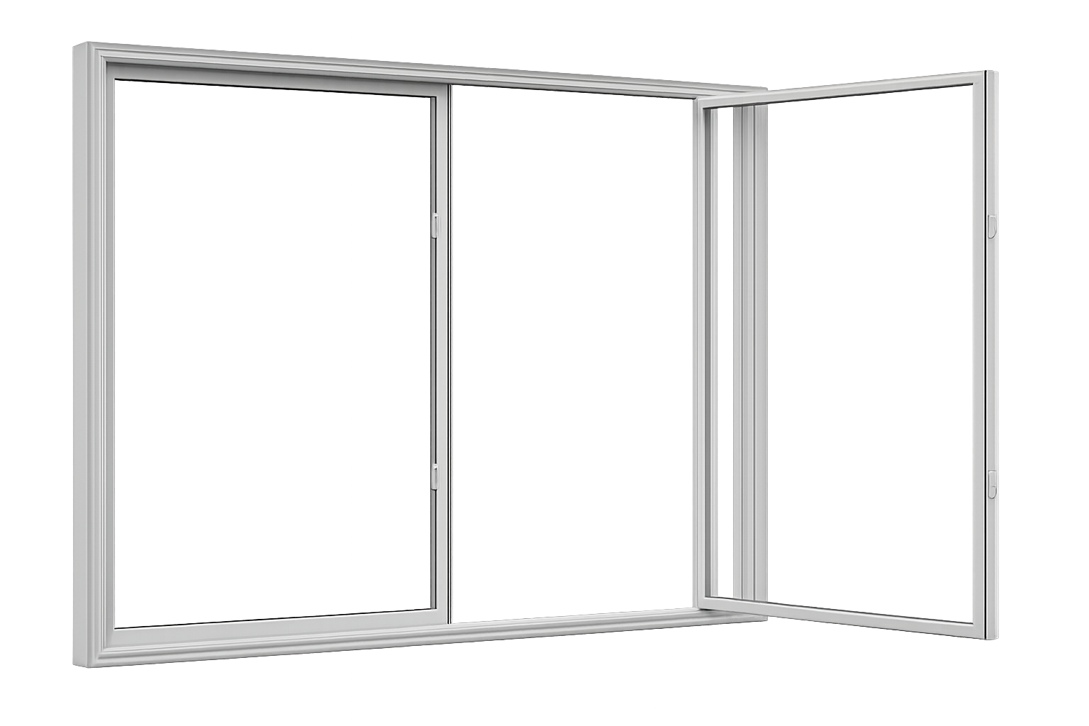 Single Slider Window (4 9/16) — open view
