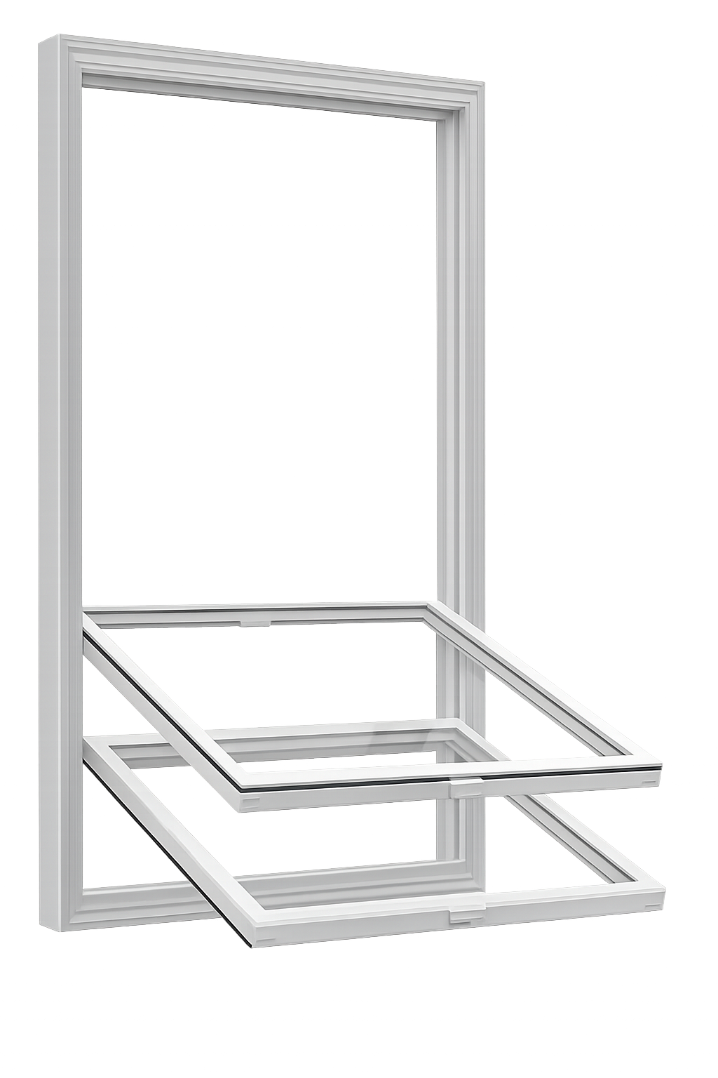 Double Hung Window — open view