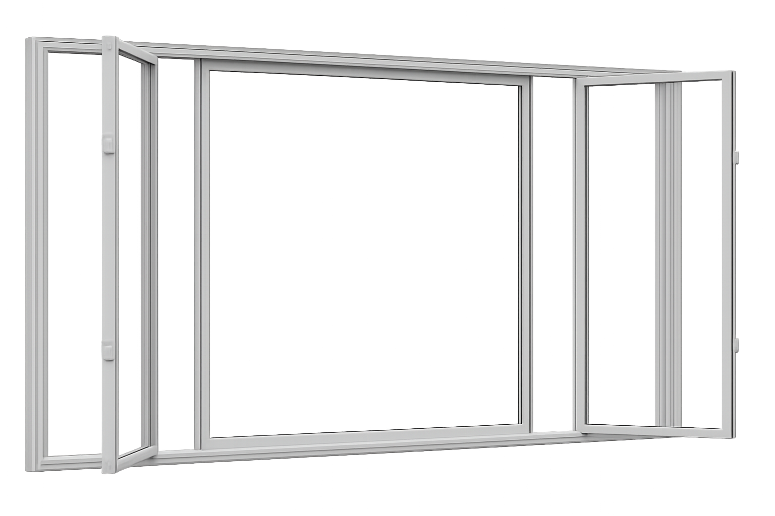 End Vent Slider Window — open view